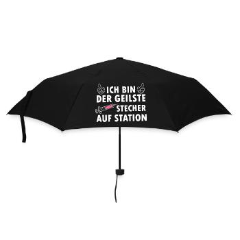 Krankenschwester, Krankenhaus, Pflegekraft - Regenschirm (klein) - Schwarz - Vorne