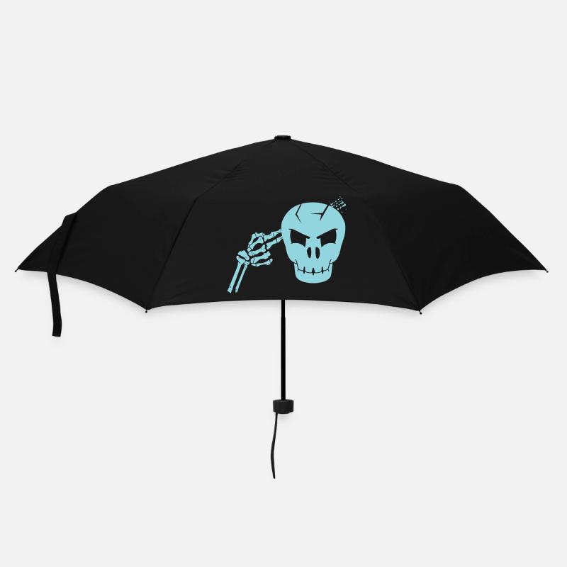 Skull head shot - Umbrella (small) - black