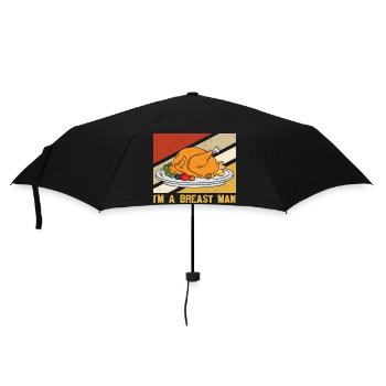 I'am a breast man - Funny Turkey - Parapluie standard - noir - Devant