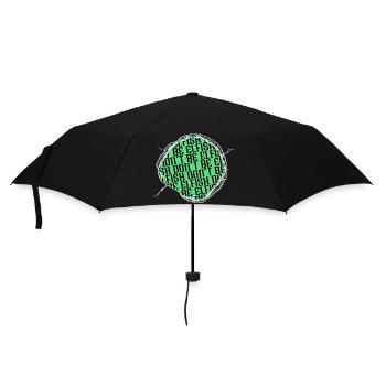funny quote animal birthday present idea - Umbrella (small) - black - Front