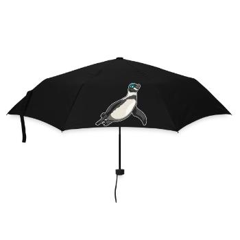 Pinguin Schwimmen Schwimmbrille Sommer - Regenschirm (klein) - Schwarz - Vorne