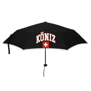 Köniz schweiz flagge - Regenschirm (klein) - Schwarz - Vorne