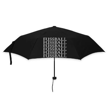 Fußball Soccer - Regenschirm (klein) - Schwarz - Vorne