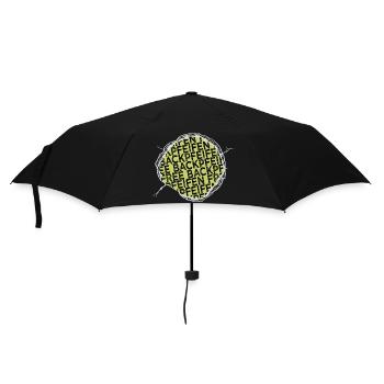 humor spaß lustig witzig backpfeiffe schelle zitat - Regenschirm (klein) - Schwarz - Vorne