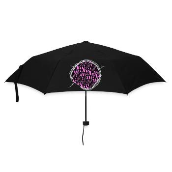 lieben brauner tier schwein weihnachten - Regenschirm (klein) - Schwarz - Vorne