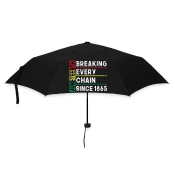 JuneTeenth Breaking Every Chain Since 1865 - Regenschirm (klein) - Schwarz - Vorne