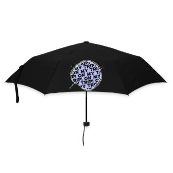 cool buy birthday travel backpacking fun awesome - Regenschirm (klein) - Schwarz - Vorne