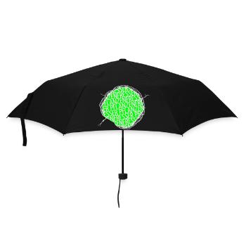 biologisch geburtstag tierrechte humor veggie - Regenschirm (klein) - Schwarz - Vorne