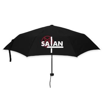 Satan Teufel Gothik Dämon Pentagramm Satanic Hexe - Regenschirm (klein) - Schwarz - Vorne