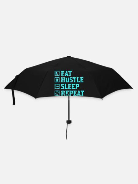Eat hustle sleep repeat - Umbrella (small) - black
