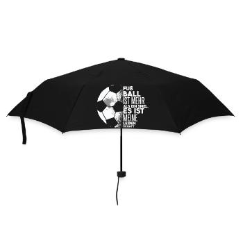 Fußball Ist Meine Leidenschaft - Regenschirm (klein) - Schwarz - Vorne