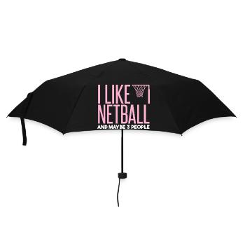 I Like Netball And Maybe 3 People - Umbrella (small) - black - Front