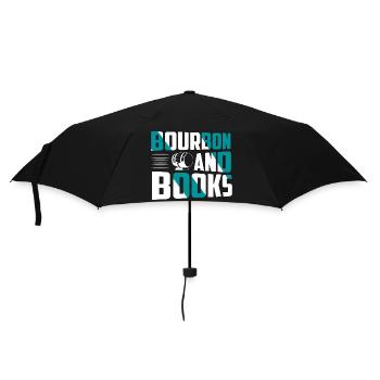 Bourbon And Books Whiskey Drinking - Regenschirm (klein) - Schwarz - Vorne
