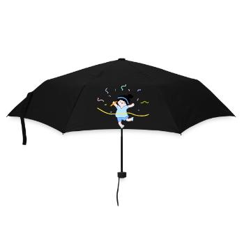 Laufrennen - Regenschirm (klein) - Schwarz - Vorne