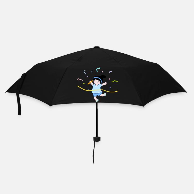 Laufrennen - Regenschirm (klein) - Schwarz