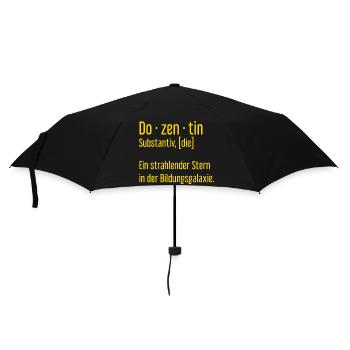 Dozentin Dozentinnen Schule Pädagogin Unterricht - Regenschirm (klein) - Schwarz - Vorne