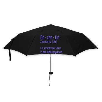 Dozentin Dozentinnen Schule Pädagogin Unterricht - Regenschirm (klein) - Schwarz - Vorne