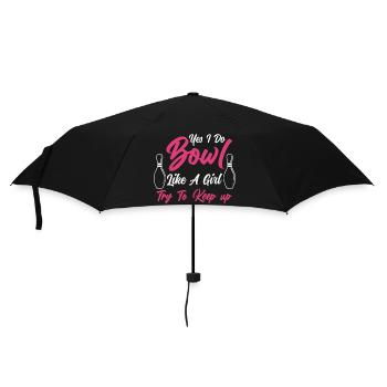 Bowling Skittles Bowler Bowling Club - Umbrella (small) - black - Front
