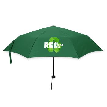 Réutiliser Recycler Repenser Durabilité Environnement Climat - Parapluie standard - vert bouteille - Devant