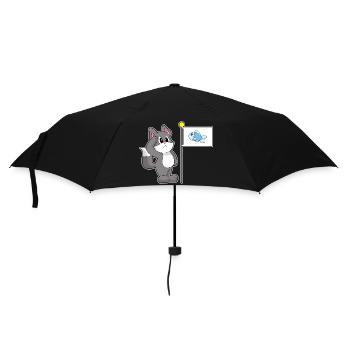 Drapeau de chat - Parapluie standard - noir - Devant