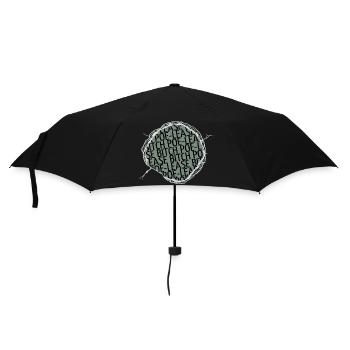 books and cats cat animal book fan - Regenschirm (klein) - Schwarz - Vorne
