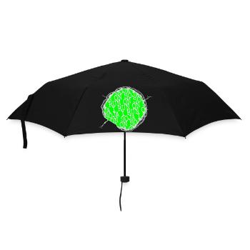 vegan meal veganism present joke gift idea - Umbrella (small) - black - Front