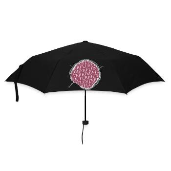geburtstag tier cool humor witzig terrier - Regenschirm (klein) - Schwarz - Vorne