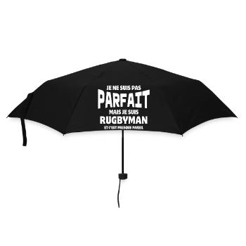 rugby, rugbyman, rugby sport, fan de rugby - Parapluie standard - noir - Devant