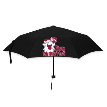 boo merry christmas - Umbrella (small) - black - Front