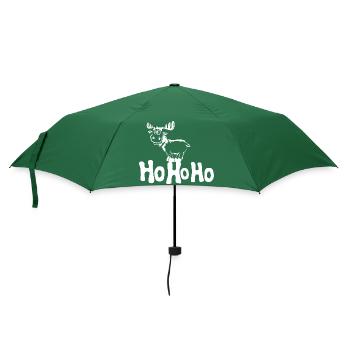 Hohoho XMAS Reindeer Reindeer Moose Symbol Funny - Umbrella (small) - bottlegreen - Front