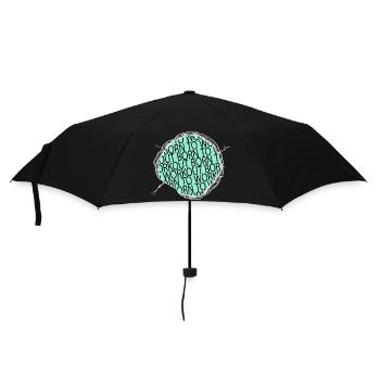 Funny Winter Sport Volleyball Disc Brake Cats - Umbrella (small) - black - Front