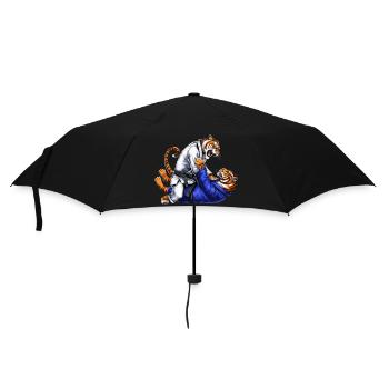 Tigers Jiu Jitsu Ringen - Regenschirm (klein) - Schwarz - Vorne