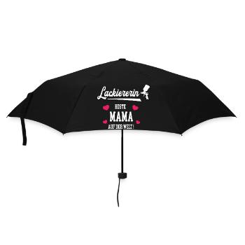 Lackiererin Beste Mama Muttertag Geburtstag Danke - Regenschirm (klein) - Schwarz - Vorne