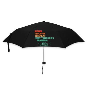 Trucker Driving Dad Trucker Father Truck Driver - Umbrella (small) - black - Front