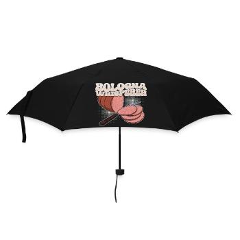 Wurst Essen Bologna Italien Italienische Küche - Regenschirm (klein) - Schwarz - Vorne