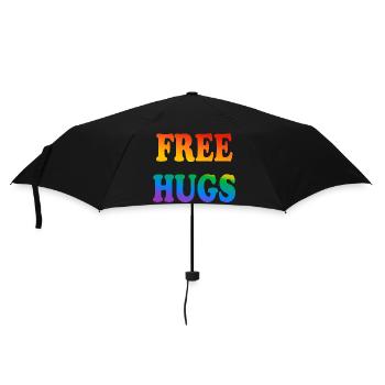 Free Hugs LGBTQ Pride - Umbrella (small) - black - Front
