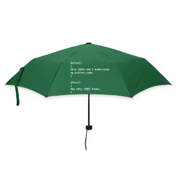 Programmer Joke - Umbrella (small) - bottlegreen - Front
