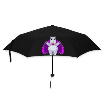 Hippopotamus Halloween Vampire - Umbrella (small) - black - Front