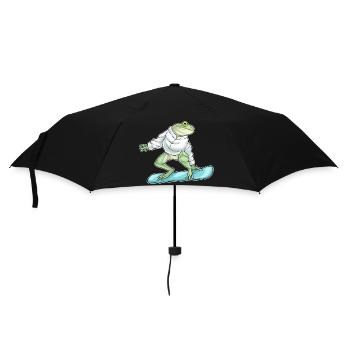 Frog Snowboarder Snowboard - Umbrella (small) - black - Front