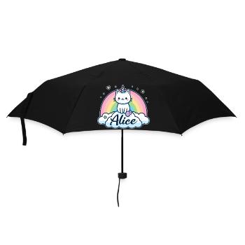 Alice Name Vorname Einhornkatze - Regenschirm (klein) - Schwarz - Vorne