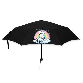 Anni Name Vorname Einhornkatze - Regenschirm (klein) - Schwarz - Vorne