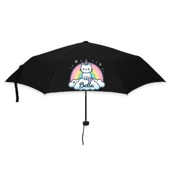 Bella Name Vorname Einhornkatze - Regenschirm (klein) - Schwarz - Vorne