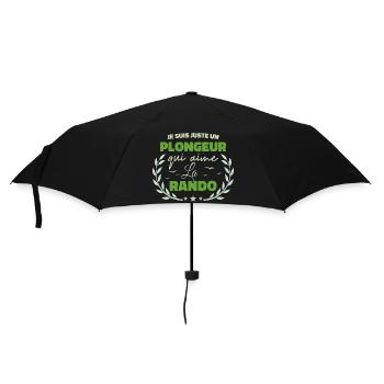 Fier d’être Plongeur et Passionné de la Rando - Parapluie standard - noir - Devant