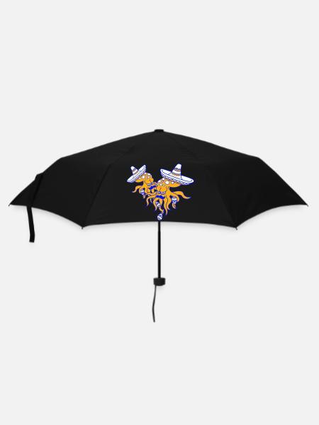 2 Octopus Équipe de musique de chapeau de culture mexicaine - Parapluie standard - noir