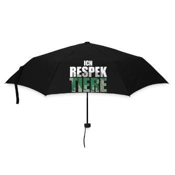 Ich Respektiere Tiere Tierschutz Bär Jagd - Regenschirm (klein) - Schwarz - Vorne