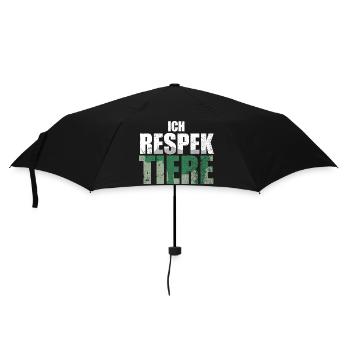 Ich Respektiere Tiere Tierschutz Nashorn Jagd - Regenschirm (klein) - Schwarz - Vorne