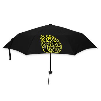Flamme de pneu de voiture - Parapluie standard - noir - Devant