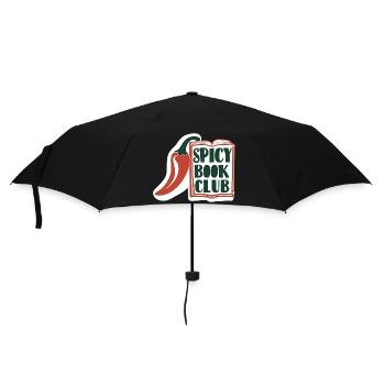 Spicy Book Club – Buch & Chili Design - Umbrella (small) - black - Front