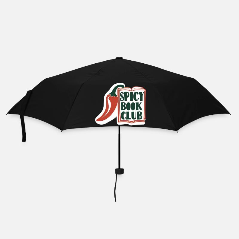 Spicy Book Club – Buch & Chili Design - Regenschirm (klein) - Schwarz