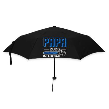 Werdender Vater PAPA IM AUFBAU 2026 Lustig - Regenschirm (klein) - Schwarz - Vorne